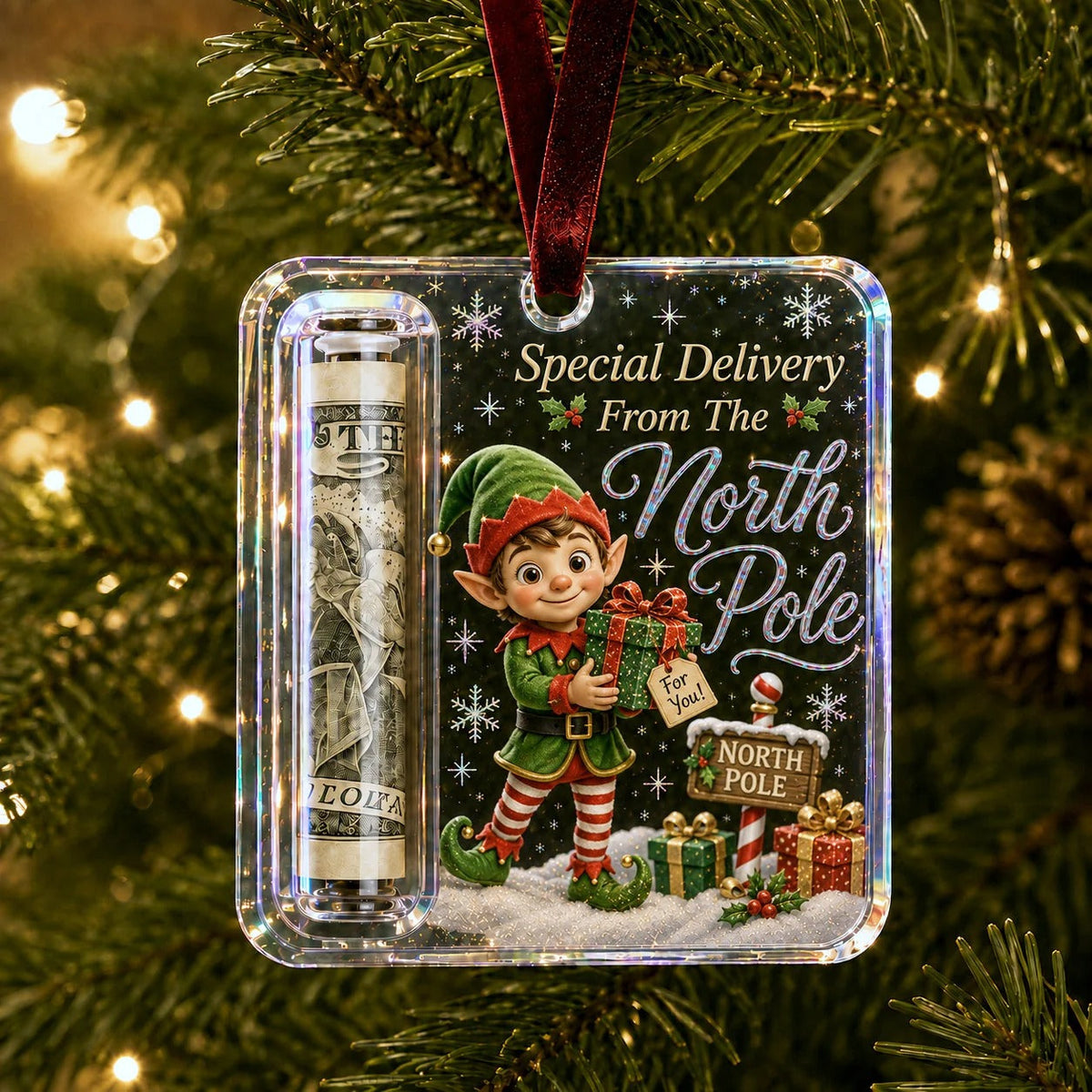 💖🔥LAST DAY 50% OFF - 🎄Christmas Cash Gift Ornament- Make Cash Feel Like A Real Christmas Gift💵