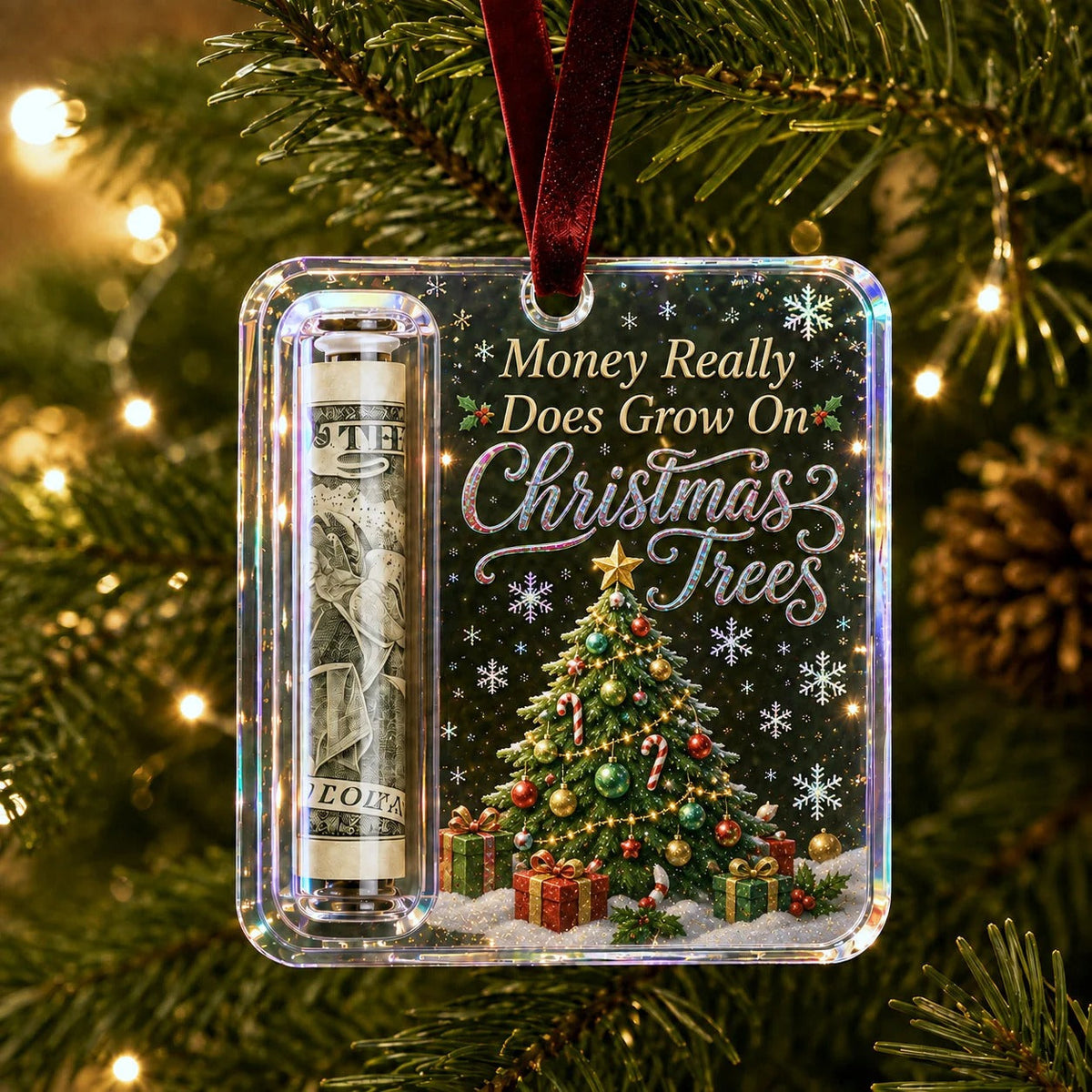 💖🔥LAST DAY 50% OFF - 🎄Christmas Cash Gift Ornament- Make Cash Feel Like A Real Christmas Gift💵