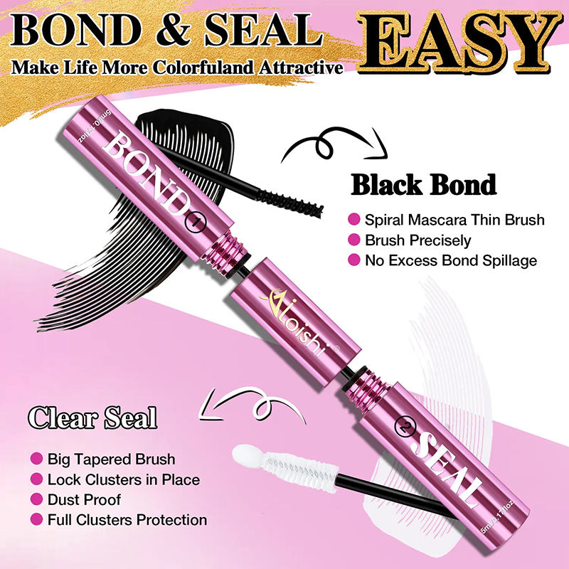 2 in 1 Bond & Seal Eyelash Adhesive, Black/White Waterproof Gentle Lightweight Strong Hold Glue🖤🤍 - image 8