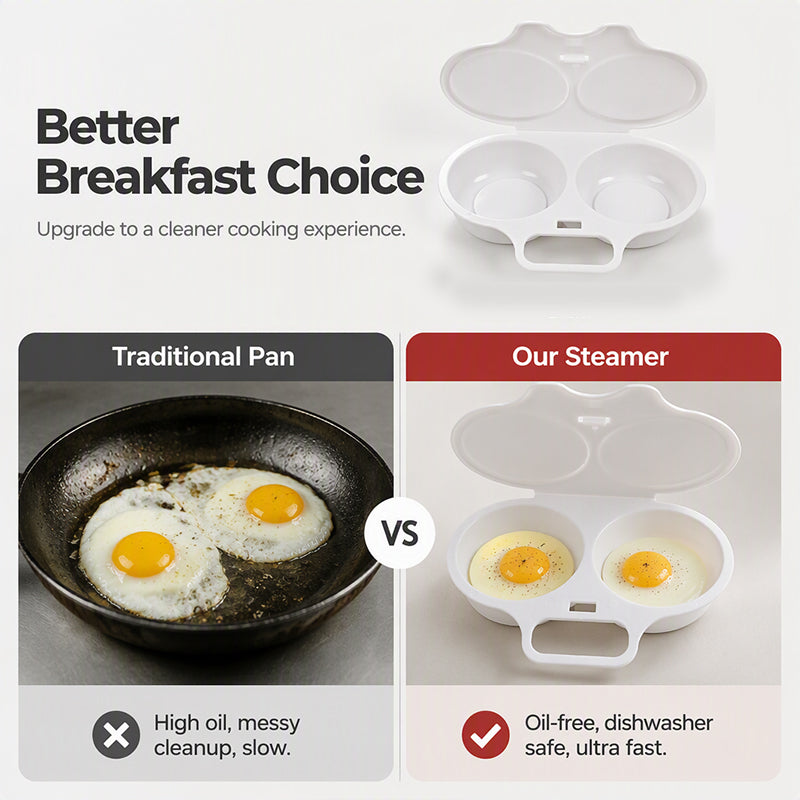 🥚✨ BUY 1 GET 1 FREE! Dual-Cavity Microwave Egg Poacher | Quick & Healthy Breakfast in Minutes 🍳 - image 6