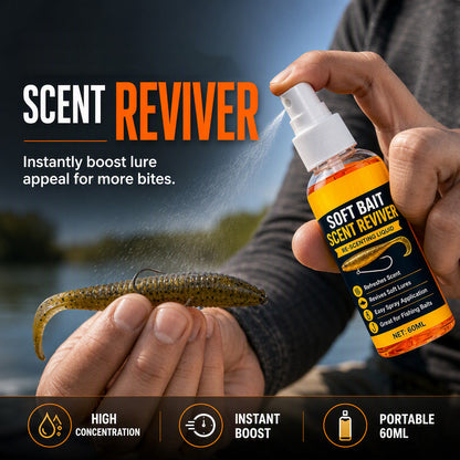 🎣 Soft Bait Scent Booster Spray‑60ML High‑Concentration Fishing Lure Scent Reviver, Portable Instant Attractant Spray for Fresh & Saltwater Soft Baits - image 1