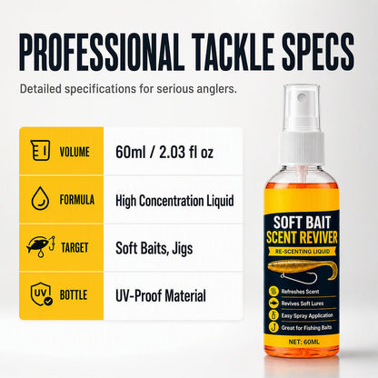 🎣 Soft Bait Scent Booster Spray‑60ML High‑Concentration Fishing Lure Scent Reviver, Portable Instant Attractant Spray for Fresh & Saltwater Soft Baits - image 6