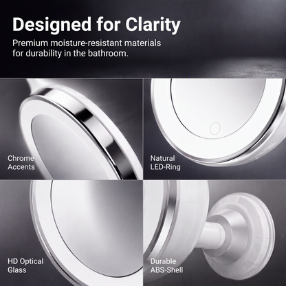✨ 10X LED Magnifying Makeup Mirror – Drill-Free Suction & Dual Power 🔍 - image 5