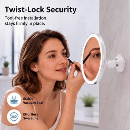 ✨ 10X LED Magnifying Makeup Mirror – Drill-Free Suction & Dual Power 🔍 - image 6