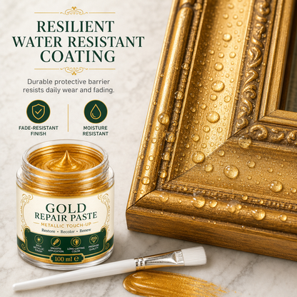 Gold Metallic Refinishing Repair Paste with Brush