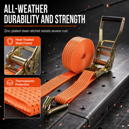 🚚💪 Heavy-Duty Ratchet Cargo Strap – Secure Double-Hook Tie Down for Cars, Trucks & Trailers - image 6