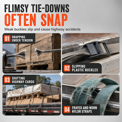 🚚💪 Heavy-Duty Ratchet Cargo Strap – Secure Double-Hook Tie Down for Cars, Trucks & Trailers - image 2