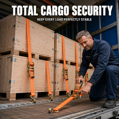 🚚💪 Heavy-Duty Ratchet Cargo Strap – Secure Double-Hook Tie Down for Cars, Trucks & Trailers - image 3