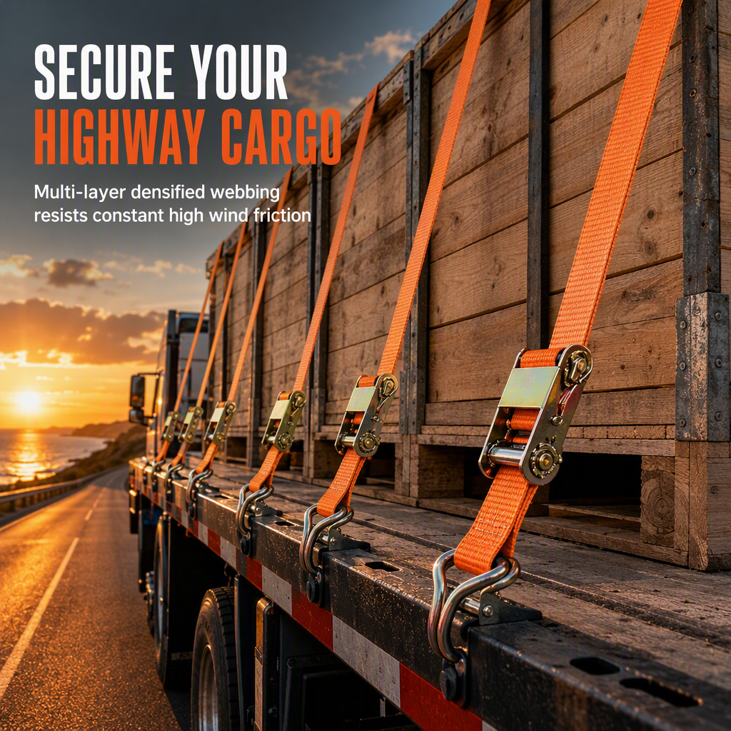 🚚💪 Heavy-Duty Ratchet Cargo Strap – Secure Double-Hook Tie Down for Cars, Trucks & Trailers - image 4