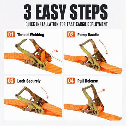 🚚💪 Heavy-Duty Ratchet Cargo Strap – Secure Double-Hook Tie Down for Cars, Trucks & Trailers - image 8